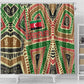 Darfur Sudan Shower Curtain Red Green Beige Tribal Pattern - African Pride