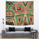 Darfur Sudan Tapestry Red Green Beige Tribal Pattern - African Pride