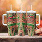 Darfur Sudan Tumbler With Handle Red Green Beige Tribal Pattern - African Pride