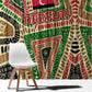Darfur Sudan Window Curtain Red Green Beige Tribal Pattern - African Pride