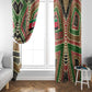 Darfur Sudan Window Curtain Red Green Beige Tribal Pattern - African Pride