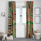 Darfur Sudan Window Curtain Red Green Beige Tribal Pattern - African Pride