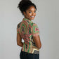 Darfur Sudan Women Polo Shirt Red Green Beige Tribal Pattern - African Pride
