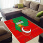 Darfur Sudan Area Rug Red Green Yellow Crescent Star - African Pride