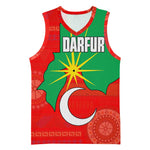 Darfur Sudan Basketball Jersey Red Green Yellow Crescent Star - African Pride