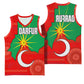 Darfur Sudan Basketball Jersey Red Green Yellow Crescent Star - African Pride