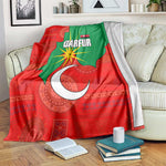 Darfur Sudan Blanket Red Green Yellow Crescent Star - African Pride