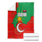 Darfur Sudan Blanket Red Green Yellow Crescent Star - African Pride