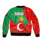 Darfur Sudan Bomber Jacket Red Green Yellow Crescent Star - African Pride