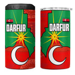 Darfur Sudan 4 in 1 Can Cooler Tumbler Red Green Yellow Crescent Star - African Pride