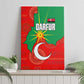Darfur Sudan Canvas Wall Art Red Green Yellow Crescent Star - African Pride