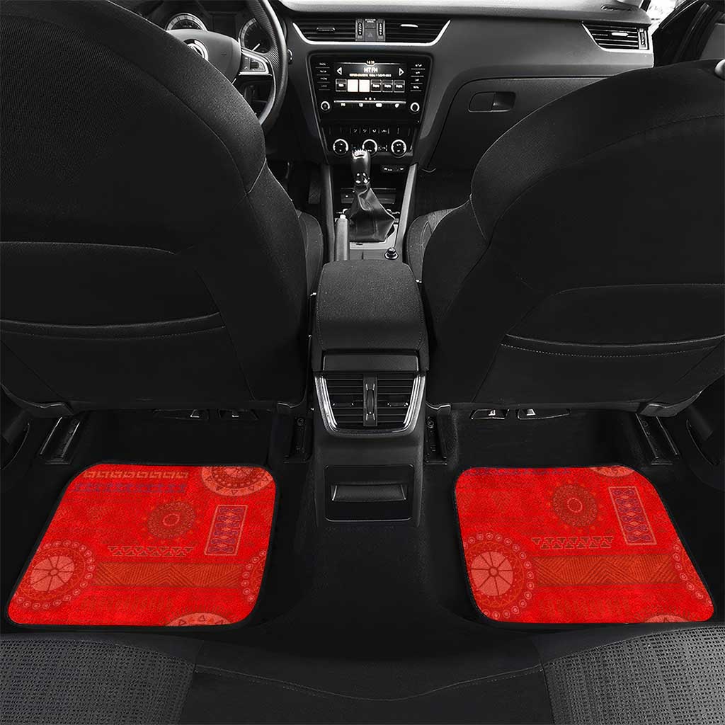 Darfur Sudan Car Mats Red Green Yellow Crescent Star - African Pride