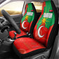 Darfur Sudan Car Seat Cover Red Green Yellow Crescent Star - African Pride