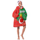 Darfur Sudan Kid Wearable Blanket Hoodie Red Green Yellow Crescent Star - African Pride