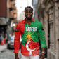 Darfur Sudan Long Sleeve Button Shirt Red Green Yellow Crescent Star - African Pride