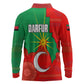 Darfur Sudan Long Sleeve Polo Shirt Red Green Yellow Crescent Star - African Pride