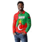 Darfur Sudan Long Sleeve Polo Shirt Red Green Yellow Crescent Star - African Pride