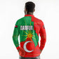 Darfur Sudan Long Sleeve Polo Shirt Red Green Yellow Crescent Star - African Pride