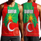 Darfur Sudan Men Tank Top Red Green Yellow Crescent Star - African Pride