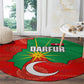 Darfur Sudan Round Carpet Red Green Yellow Crescent Star - African Pride