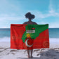Darfur Sudan Sarong Red Green Yellow Crescent Star - African Pride