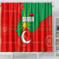 Darfur Sudan Shower Curtain Red Green Yellow Crescent Star - African Pride