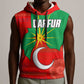 Darfur Sudan Sleeveless Hoodie Red Green Yellow Crescent Star - African Pride