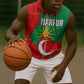 Darfur Sudan Sleeveless Zip Hoodie Red Green Yellow Crescent Star - African Pride