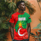 Darfur Sudan T shirt Red Green Yellow Crescent Star - African Pride
