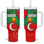 Darfur Sudan Tumbler With Handle Red Green Yellow Crescent Star - African Pride
