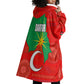 Darfur Sudan Wearable Blanket Hoodie Red Green Yellow Crescent Star - African Pride