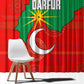 Darfur Sudan Window Curtain Red Green Yellow Crescent Star - African Pride