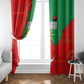 Darfur Sudan Window Curtain Red Green Yellow Crescent Star - African Pride