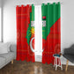 Darfur Sudan Window Curtain Red Green Yellow Crescent Star - African Pride