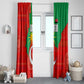 Darfur Sudan Window Curtain Red Green Yellow Crescent Star - African Pride