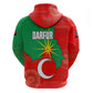 Darfur Sudan Zip Hoodie Red Green Yellow Crescent Star - African Pride