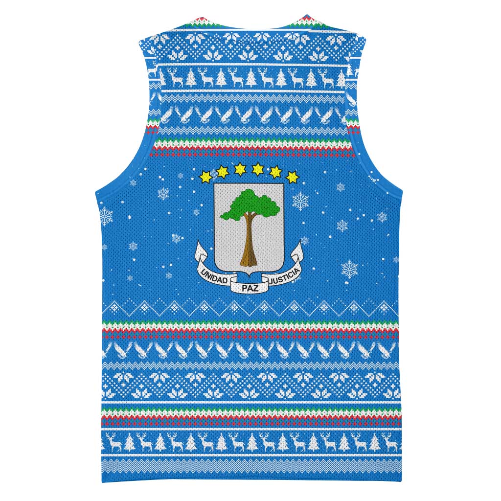 Equatorial Guinea Christmas Basketball Jersey Nzalang Noel Eagle Flag Snowflakes - African Pride