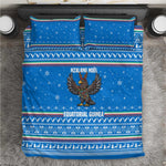 Equatorial Guinea Christmas Bedding Set Nzalang Noel Eagle Flag Snowflakes - African Pride