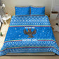 Equatorial Guinea Christmas Bedding Set Nzalang Noel Eagle Flag Snowflakes - African Pride