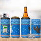 Equatorial Guinea Christmas 4 in 1 Can Cooler Tumbler Nzalang Noel Eagle Flag Snowflakes - African Pride