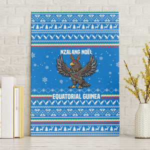 Equatorial Guinea Christmas Canvas Wall Art Nzalang Noel Eagle Flag Snowflakes - African Pride