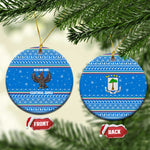 Equatorial Guinea Christmas Ceramic Ornament Nzalang Noel Eagle Flag Snowflakes - African Pride