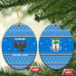 Equatorial Guinea Christmas Ceramic Ornament Nzalang Noel Eagle Flag Snowflakes - African Pride