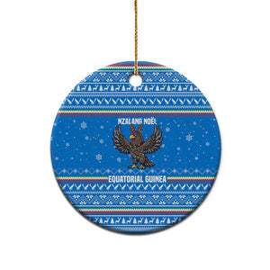 Equatorial Guinea Christmas Ceramic Ornament Nzalang Noel Eagle Flag Snowflakes - African Pride