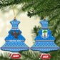 Equatorial Guinea Christmas Ceramic Ornament Nzalang Noel Eagle Flag Snowflakes - African Pride