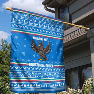 Equatorial Guinea Christmas Garden Flag Nzalang Noel Eagle Flag Snowflakes - African Pride