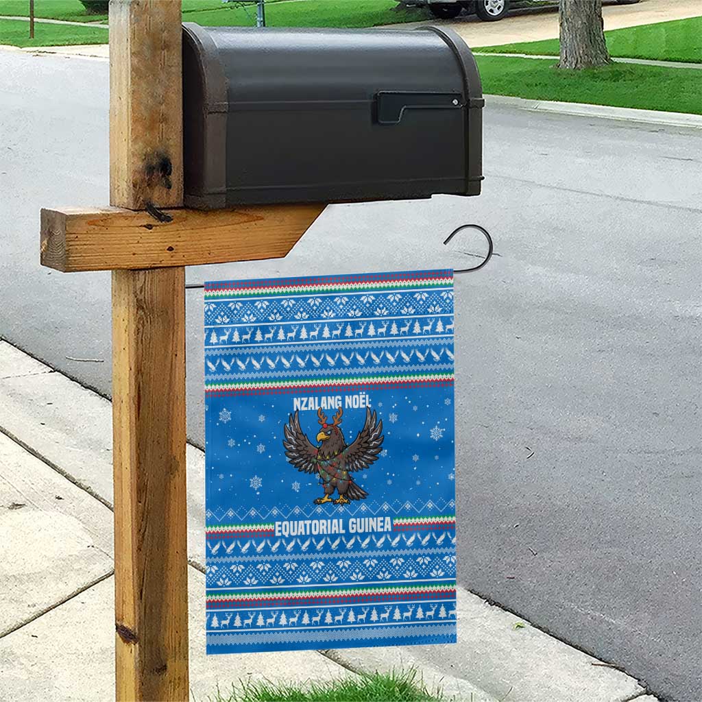 Equatorial Guinea Christmas Garden Flag Nzalang Noel Eagle Flag Snowflakes - African Pride