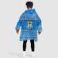 Equatorial Guinea Christmas Kid Wearable Blanket Hoodie Nzalang Noel Eagle Flag Snowflakes - African Pride