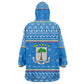 Equatorial Guinea Christmas Kid Wearable Blanket Hoodie Nzalang Noel Eagle Flag Snowflakes - African Pride