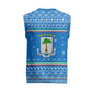 Equatorial Guinea Christmas Knitted V-Neck Vest Nzalang Noel Eagle Flag Snowflakes - African Pride